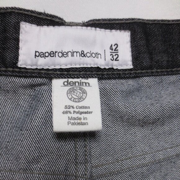 4/$14 PAPER DENIM & CLOTH mens JEANS dark gray DENIM black SIZE 42/32 - Picture 5 of 10